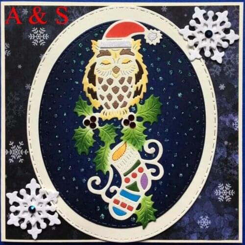 Y413 METAL CUTTING DIES Christmas Leaf Owl Scrapbook card invitation paper craft party decor embossing stencil cutter
