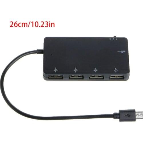 Micro USB OTG 4 Port Hub Power Charging Adapter Cable For Smartphone Tablet