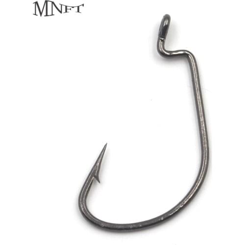 MNFT Wholesale 200 PCS High Carbon Steel Crank Sharp Barbed Hooks Soft Bait Lures Fish Hook Maggot Grub Fish Hooks