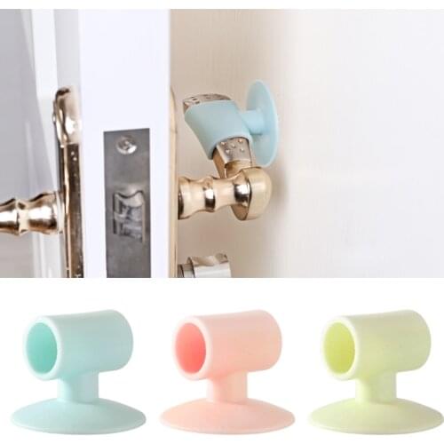 1pc Door Handle Cover Knob Silicon Pads Wall Protectors Self Adhesive Bumper Guard Door Stopper