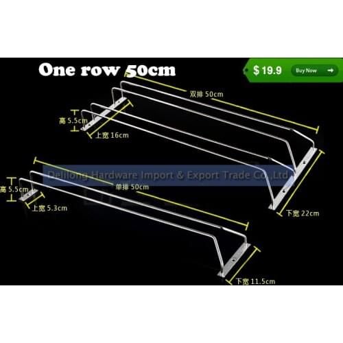 Single Row Glass Rack Stainless Steel 304 Wine Glass Holder 50cm