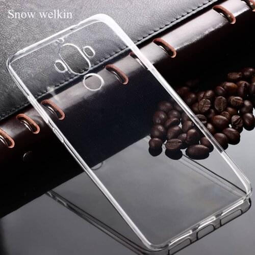 Snow Welkin Transparent Clear Silicone Soft Ultra Thin TPU Phone Back Cover Case For Huawei Mate 9 Mate9 5.9inch