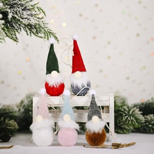 Christmas Faceless Gnome Santa Xmas Tree Hanging Ornament Doll Decoration For Home Pendant Gifts Drop Ornaments Party Supplies