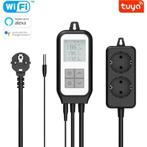 Tuya Smart Heating and Cooling Dual Relay Temperature Controller For Carboy Fermenter Greenhouse Terrarium Temp Control