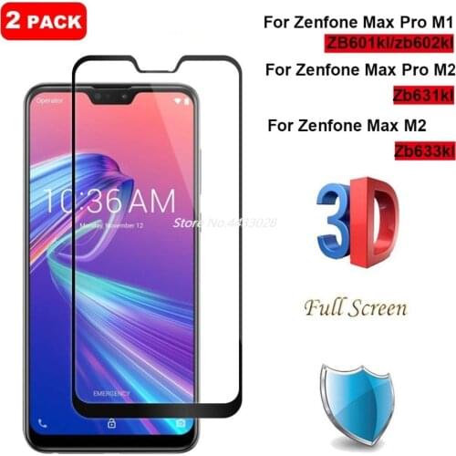 9H Full Cover Tempered Glass For Asus Zenfone Max Pro M2 ZB631KL Max M2 ZB633KL Max Pro M1 ZB602kl ZB601KL Protective Film Glass