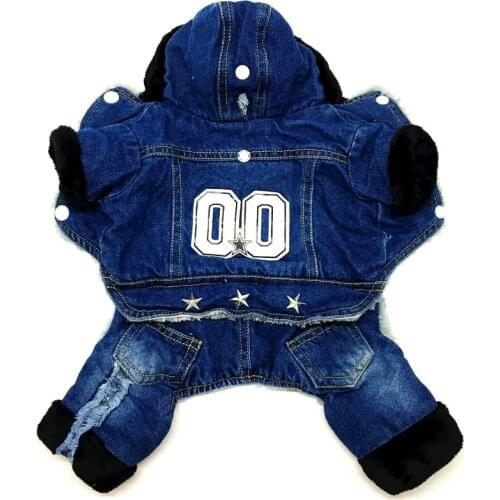 Winter Warm Pet Dog Clothing Cowboy Dog Coat Dog Soft Wool Full Set Dog Clothes Winter Small Dog Clothes Clothes for Doggies