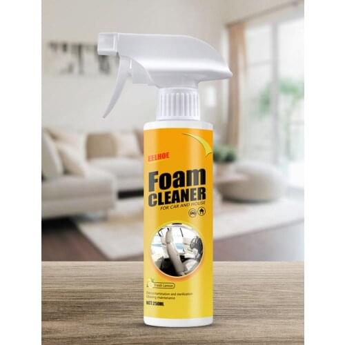 1PC 250 Ml Car Interior Cleaning Foam Dry Cleaner Panel Dashboard Home Sofa Stains Dust Remover Seat Leather Care Auto Detailing