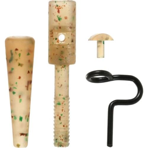 10 Sets Carp Fishing Accessories Tackle Duty Safety Lead Clips Set Tail Rubber Tube Quick Change Clips Swivel Snap Connector