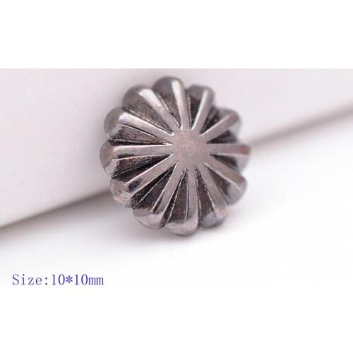 10pc Quality Little Fashion Japan Style Flower Leathercraft Leather Bracelet Conchos Screwback Wallet Decor 10mm