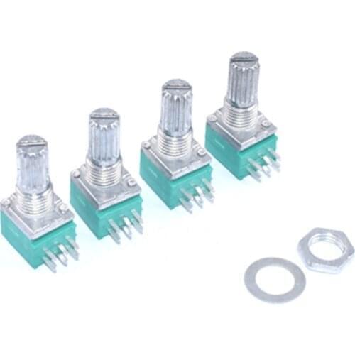 10pcs RK097G 5K 10K 20K 50K 100K 500K B5K with a switch audio 6pin shaft 15mm amplifier sealing potentiometer