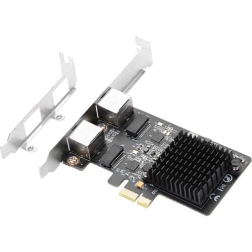 2 Port PCIe to Gigabit Network Card 2.5G 2500M RJ45 Interface IO-PCE8125B-2GLAN Networking Pci-E Ethernet Server