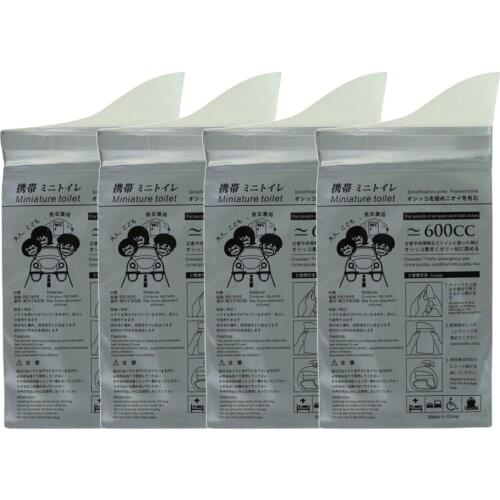 4pcs Portable Disposable Urinal Urine Wee Toilet Bags Camping Car Emergency