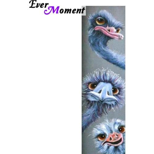 DIY Diamond Painting Cross Stitch three Ostrich 3D 5D Diamond Embroidery Full Mosaic Kit Big Wall Painting Square Stones ASF810