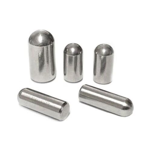 10pcs M3 stainless steel ball head cylindrical pins positioning pin one side round and flat needle roller dowel 3mm-45mm long