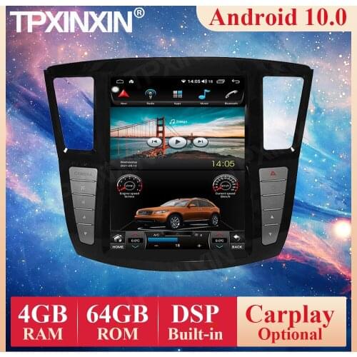 Tesla Screen Android 10 PX6 For Infiniti QX60 2014 2015- 2019 Car Radio Multimedia Video Recorder Player HeadUnit Navigation GPS