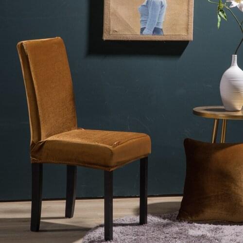Elastic Dining Chair Cover Anti-dirty Kitchen Seat Slipcover for Weddings Hotel Party Banquet