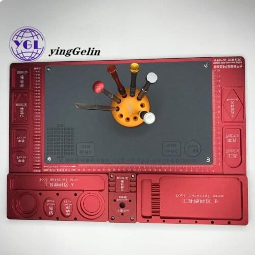 Aluminum Alloy Pad Desktop Mat Phone Repair Maintenance Platform Microscope Base Repair Table