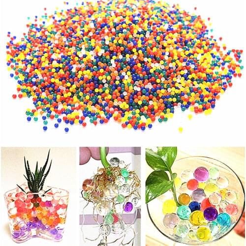 1000pcs/bag Crystal Soil Hydrogel Water Beads Pearl Shaped Plant Hydroponics Grow Ball Wedding Growing Bulbs Home Decor