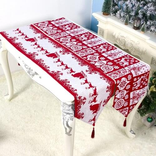 Cotton Linen Christmas Decor With Table Flag Table Runner With Tassel Tablecloth Wine Set Hotel Home Birthday Party Decortion