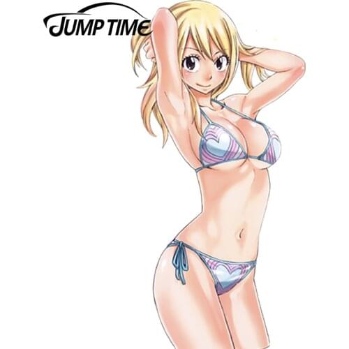 JumpTime 13cm x 6.3cm Car Styling Lucy Heartfilia Anime JDM Car Window Decal Car Sticker Accessorie