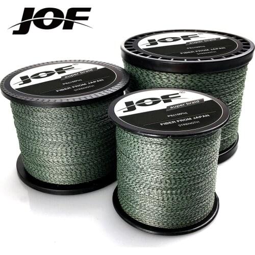 JOF 8 Strands 1000M 500M 300M 100M Camouflage Carp Fishing Line 18 22 31 39 43 52 61 78 LB Multifilament PE Wire Rope Linha