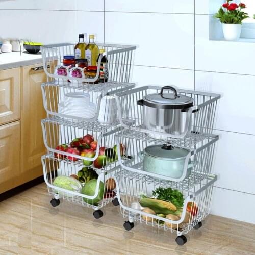 304 stainless steel kitchen rack landing household goods storage basket fruit and vegetable rack room organizer