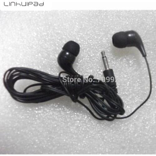 Linhuipad 3.5mm Mono Low cost earbuds for library,hotel,hospital, school, fitness, spas, gyms 500 pcs /lot