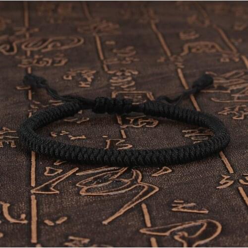 Men Bracelet Tibetan Buddhist Handmade Braided Thread Lucky Rope Budda King Kong Knot Charm Bracelet & Bangles Male Jewelry