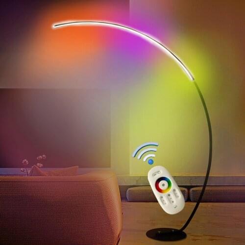 C Shade Floor Lamp Dimmable APP Control Colorful Black White Corner Floor Lamp Bedroom Decor Living Room Lamp Stand Lighting