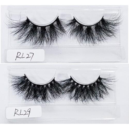 NEW Fluffy Mink Lashes 25mm Lashes Dramatic Thick Volume Natural Eyelashes Make Up Eye Lashes 100% Cruelty Free Mink Eyelashes