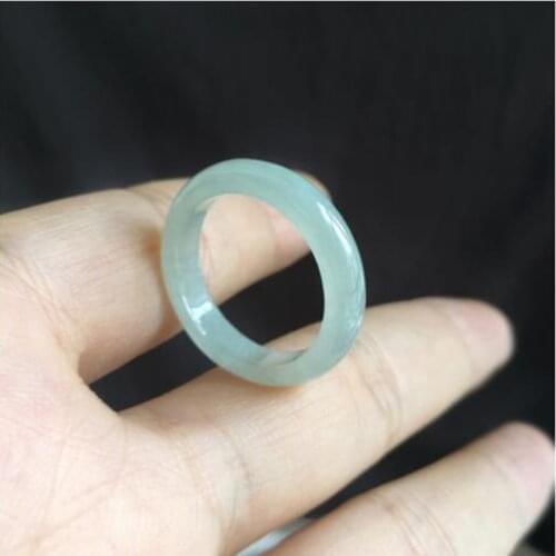 Wholesale High Quality Natural Burma Jade Ice Ring Jewelry Lucky Exorcise evil spirits Auspicious Amulet Jade Ring Fine Jewelry