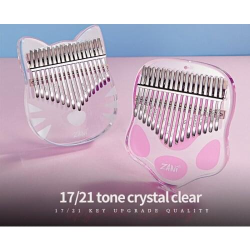 Zani kalimba thumb piano acrylic kalimba crystal transparent finger piano beginners 17-tone Bahrain