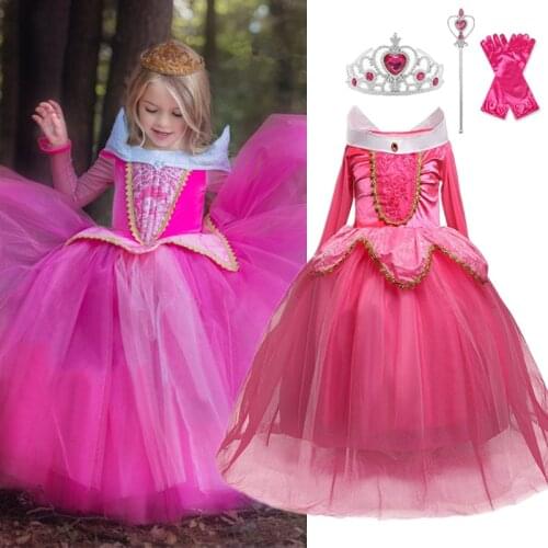 Girls Dresses Halloween Carnival Princess Costume Children Christmas Party Fancy Dress Up Kids Carnival Cosplay Disguise Clothes