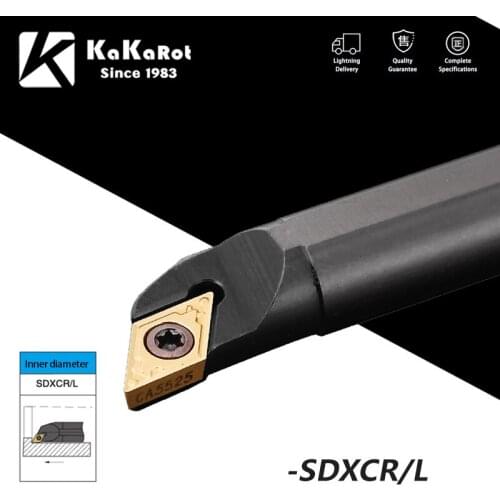 KaKarot Internal Turning Tool Holder S08K-SDXCR07 S16Q-SDXCR07 S25S-SDXCR11 Carbide Inserts DCMT07 Lathe Cutting Tool