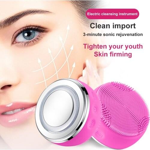 Mini USB cable Electric Facial Cleansing Deep Pore Cleaner Apparatus Blackhead Removal Silicone waterproof Washing instrument