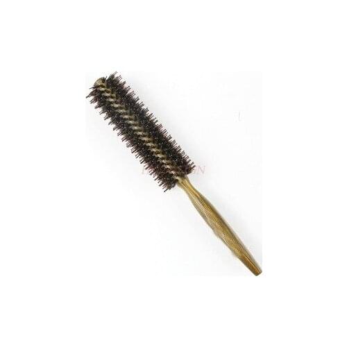 Hair Salon Hair Stylist Dedicated Wooden Comb Pig Bristle Comb Hair Curling Anti-static Roller Comb Hair Styling Comb Sale
