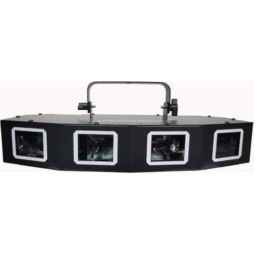 RGB 3IN1 LED Disco Stage Lighting Laser projector DMX/Sound control 4 Lens Full color Line laser Scanner for DJ Club Bar party