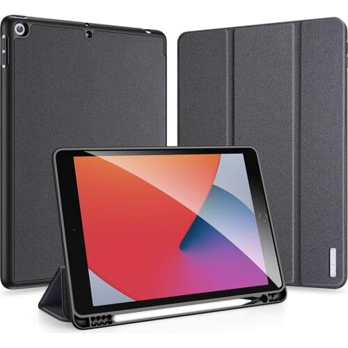 Luxury Tablet Leather case for iPad Air 7/8 10.2 Smart Sleep Wake DUX DUCIS DOMO Series Trifold Protective Case Cover