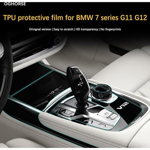 Self Healing TPU Sticker Car Interior Central Console Gear Panel Protective Film For BMW 7 Series 2016-2018 G11 G12 Accessories