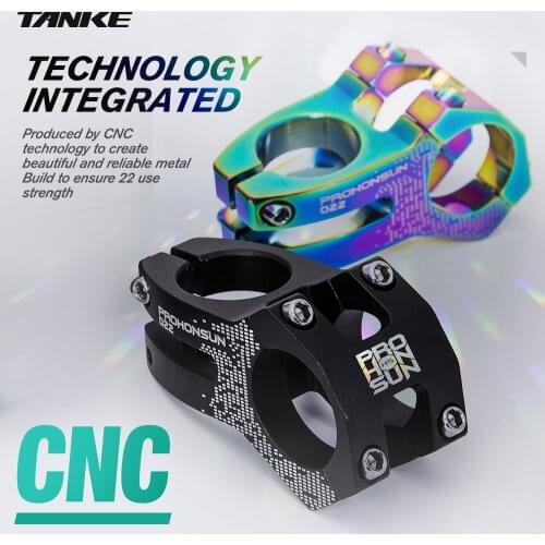 TANKE MTB road Bike Stem Bicycle Parts 45mm 0*short colorful oil slick stems 31.8mm Handle bar XC AM Enduro alloy CNC Cycling ac