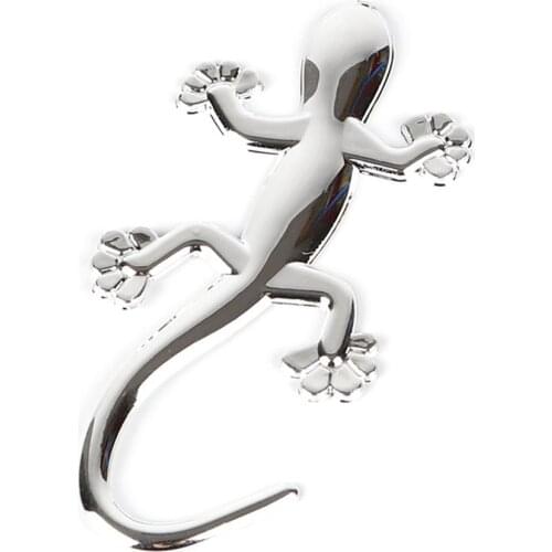 Lizard Gecko Funny 3D Car Sticker Soft PVC Chromed Badge Emblem Sticker Car Decoration Automobile Decals Car-styling Accessory