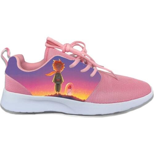Little Prince Anime Cartoon Cute Funny Fashion Sport Running Shoes Casual Breathable Lightweight 3D Print Female Women Sneakers