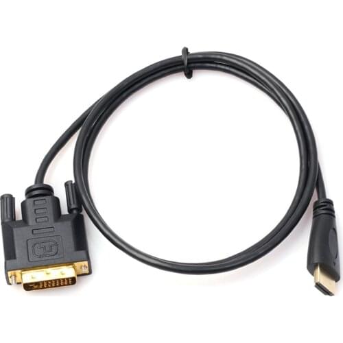 1M/1.8M/3M/5M Gold Plated HDMI-compatible To DVI 24 Cable Adapter Male To Male Adapter Converter Black High Quality
