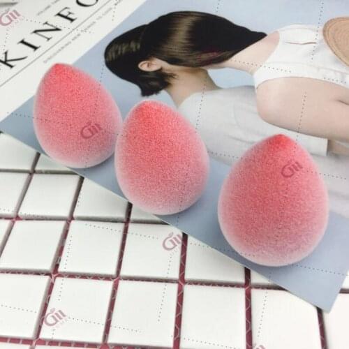 1pc Non-latex Flocking Wholesale Cosmetic Makeup New Style Women Foundation Base Liquid Beauty Blending Tools Powder Puff