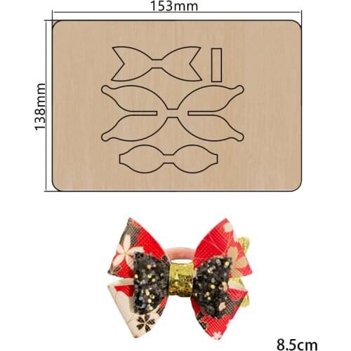 2021 New Pattern sequin bow Cutting Dies Wooden Knife Die Compatible With Most Manual Die Cut Cutters