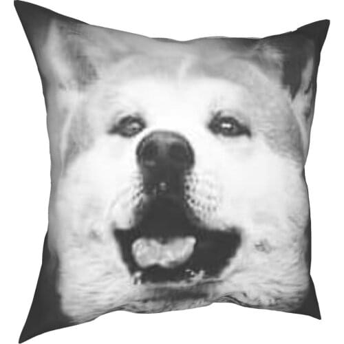 Akita Inu Dog Lover Pillowcase Printing Polyester Cushion Cover Decoration Throw Pillow Case Cover Home Zippered 18