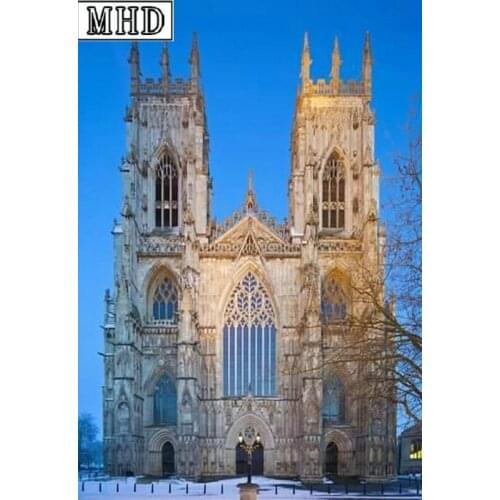 New 5d diy diamond painting full square architectural pattern landscape 3d diamond embroidered diamond mosaic home decor kit