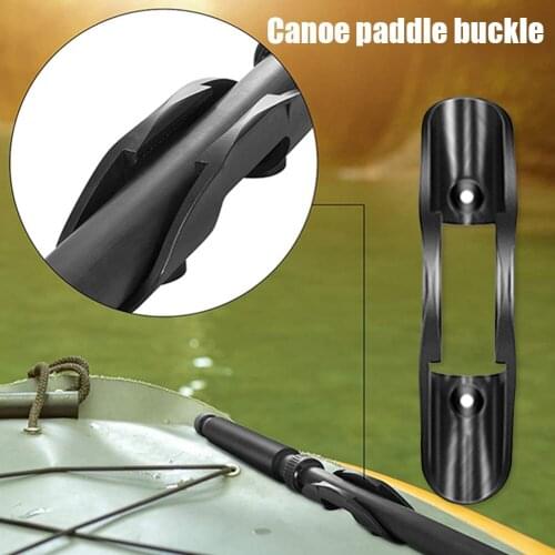 Kayak Paddle Clips Holder with Screws Canoe Surfboard Oar Fixing Buckle Plastic Boat Deck Mounted Paddles Clip Bracket Accessory