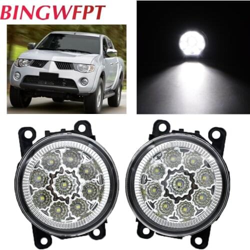 BINGWFPT For Mitsubishi L200 Triton Strada Hunter 2006-2014 Halogen lamps Car LED Lamp H11 Fog Light DRL 12V 2 Pieces