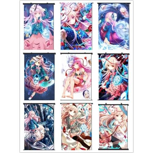 Coscase Japanese Anime TouHou Project Hopeless Masquerade Hata no Kokoro Home Decor Wall Scroll Poster Decorative Pictures